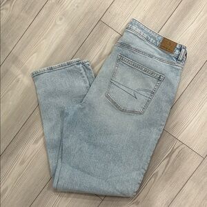 American Eagle Outfitters Light Wash Straight Jeans